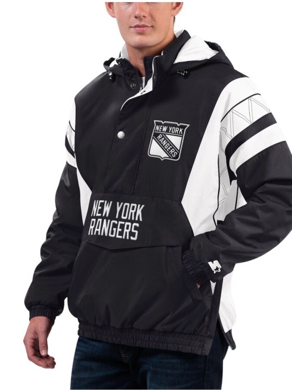 NY Rangers Starter x NHL Half Zip Pullover Hoodie- NWOT!